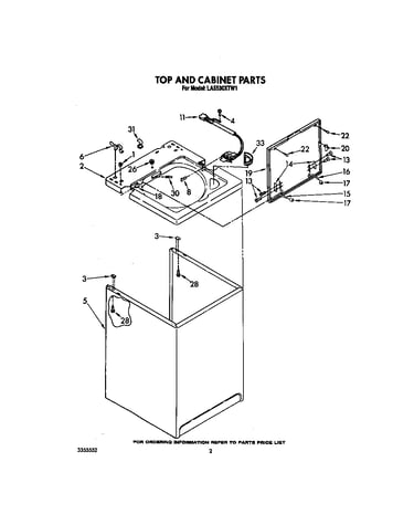 Top and cabinet