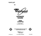 Whirlpool LA5600XTW1 front cover diagram