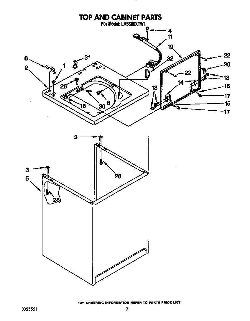 Top and cabinet