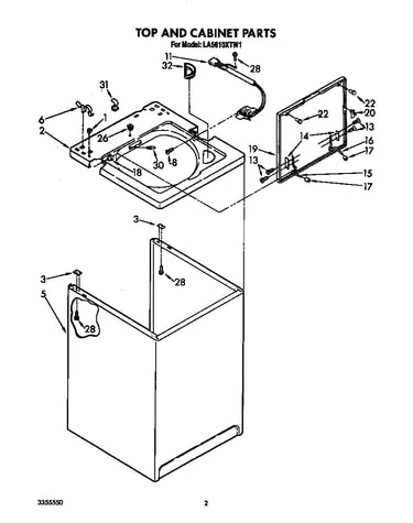Top and cabinet