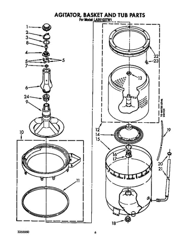 Agitator, basket and tub