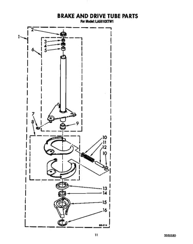 Brake and drive tube