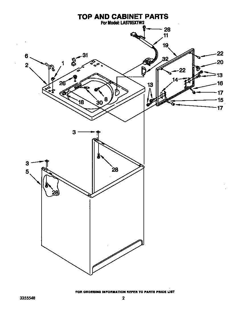Top and cabinet
