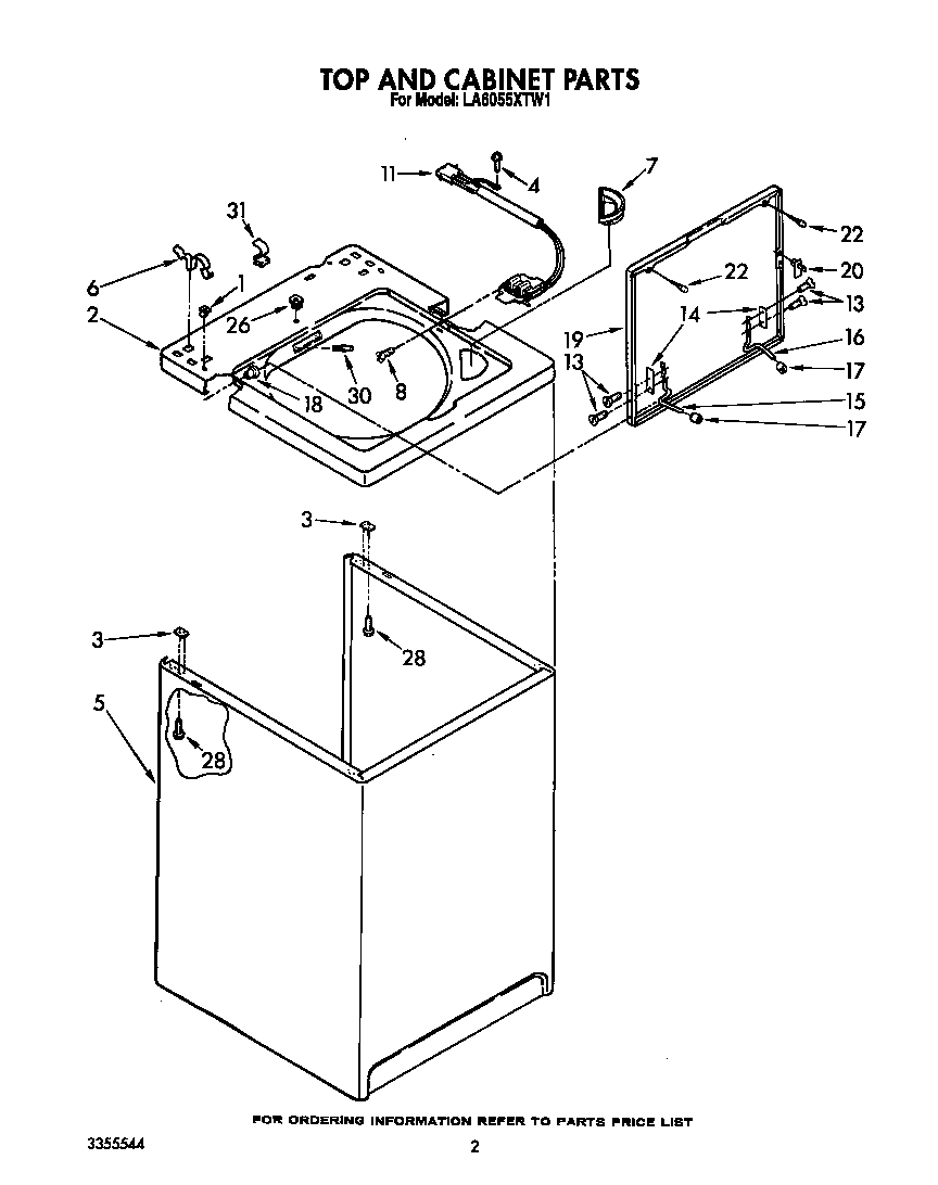 Top and cabinet