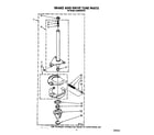 Whirlpool LA6055XTW1 brake and drive tube diagram