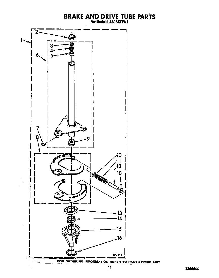 Brake and drive tube