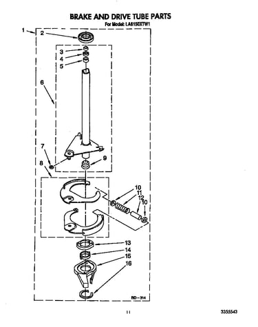 Brake and drive tube