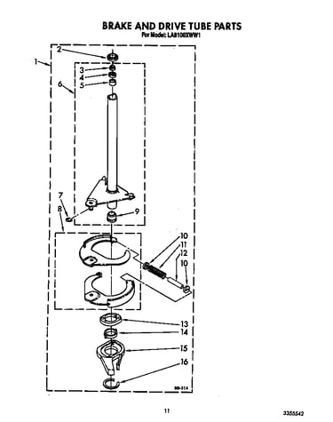 Brake and drive tube