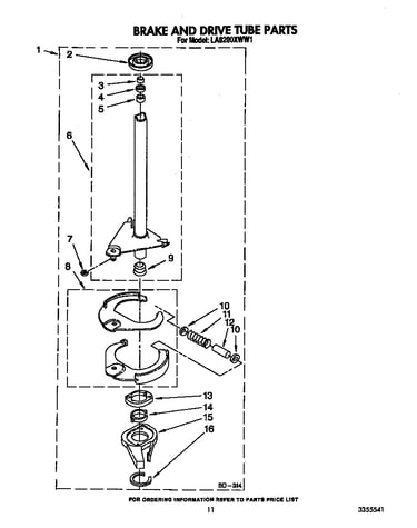 Brake and drive tube