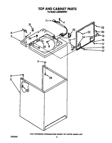 Top and cabinet