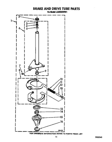 Brake and drive tube