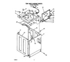 Whirlpool CA2751XWW1 top and cabinet diagram