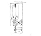 Whirlpool CA2751XWW1 brake and drive tube diagram