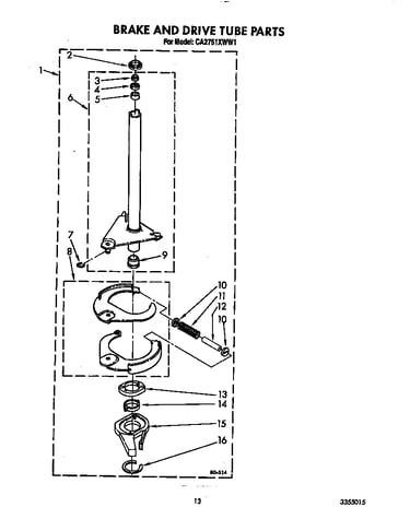Brake and drive tube