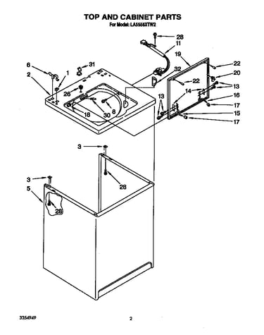 Top and cabinet