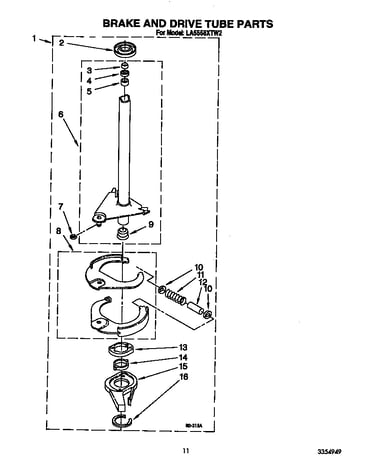 Brake and drive tube