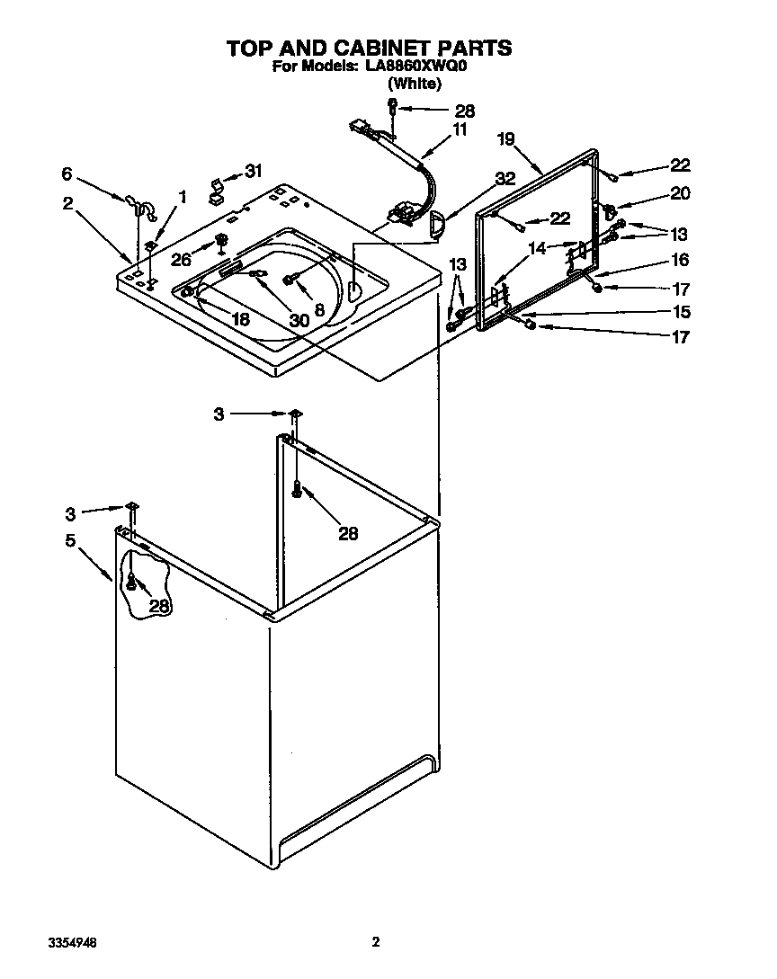 Top and cabinet