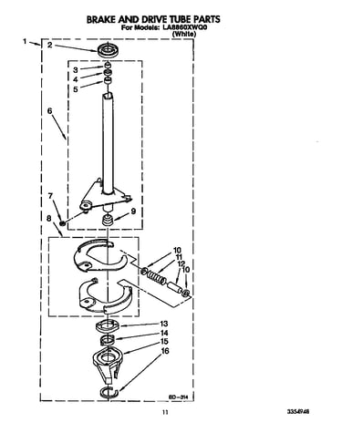 Brake and drive tube