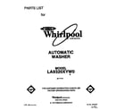 Whirlpool LA9320XYW0 front cover diagram