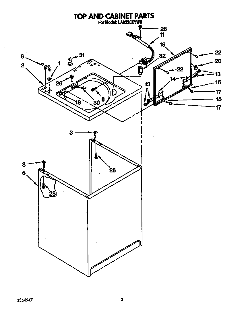 Top and cabinet