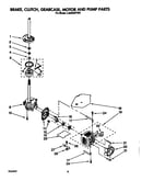 Brake, clutch, gearcase, motor and pump