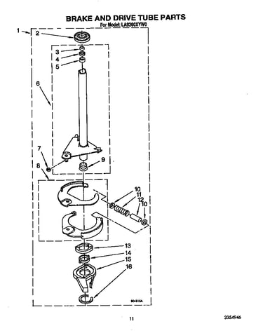 Brake and drive tube
