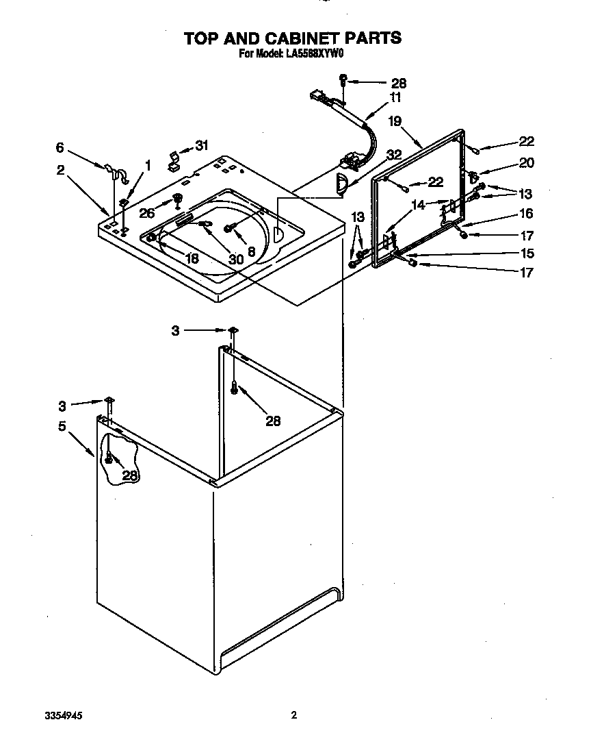 Top and cabinet