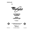 Whirlpool LA5525XTW0 front cover diagram