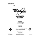 Whirlpool LA5705XWW0 front cover diagram