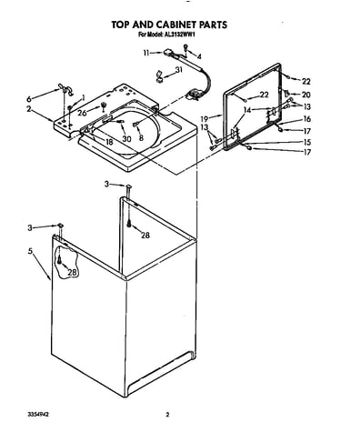 Top and cabinet