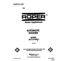 Roper AL2121WW1 front cover diagram