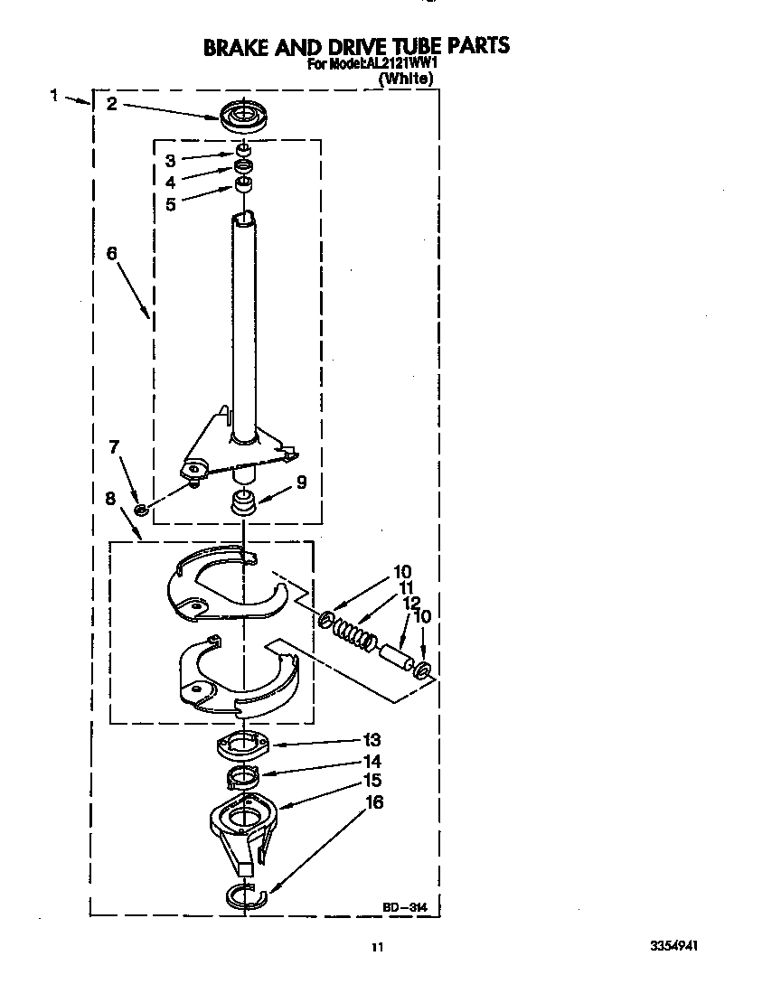 BRAKE AND DRIVE TUBE