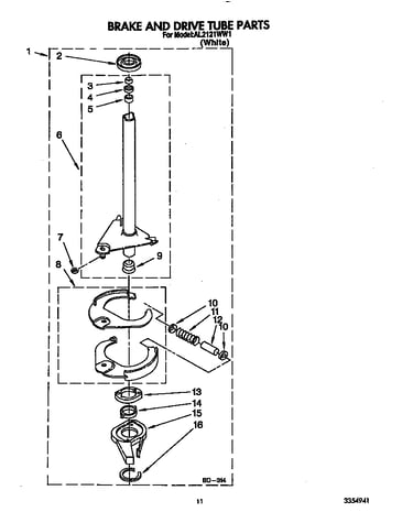 Brake and drive tube