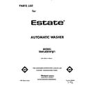 Estate TAWL400WW1 front cover diagram