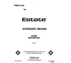 Estate TAWL200WW1 front cover diagram