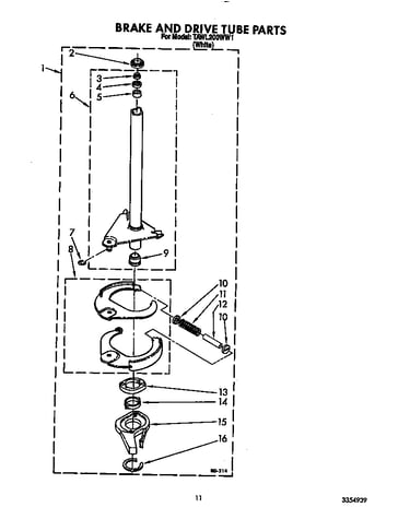 Brake and drive tube
