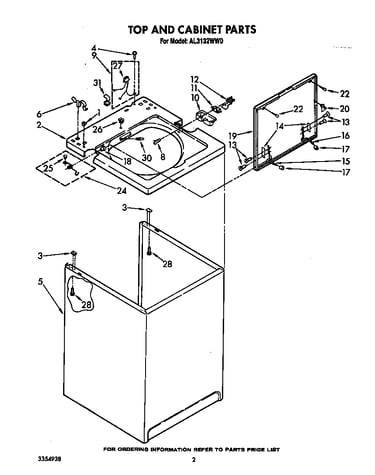Top and cabinet