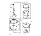 Roper AL3132WW0 agitator, basket and tub diagram