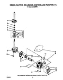 Brake, clutch, gearcase, motor and pump