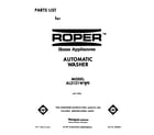 Roper AL2121WW0 front cover diagram