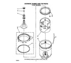 Estate TAWL400WW0 agitator, basket and tub diagram