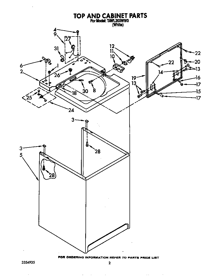 Top and cabinet