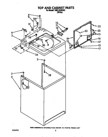 Top and cabinet