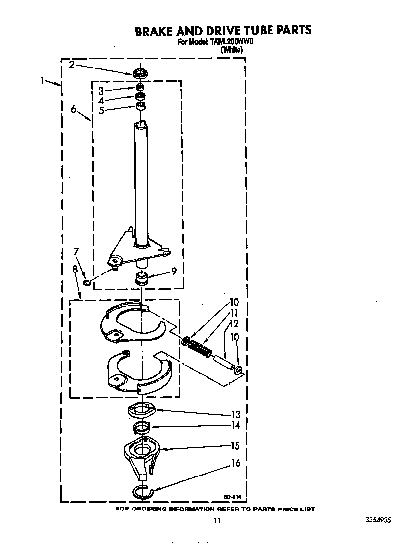 Brake and drive tube