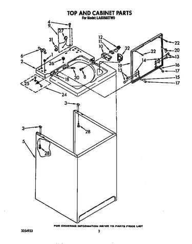 Top and cabinet