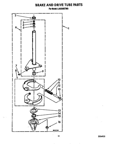 Brake and drive tube
