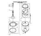 Whirlpool 6LA5400XWW1 agitator, basket and tub diagram