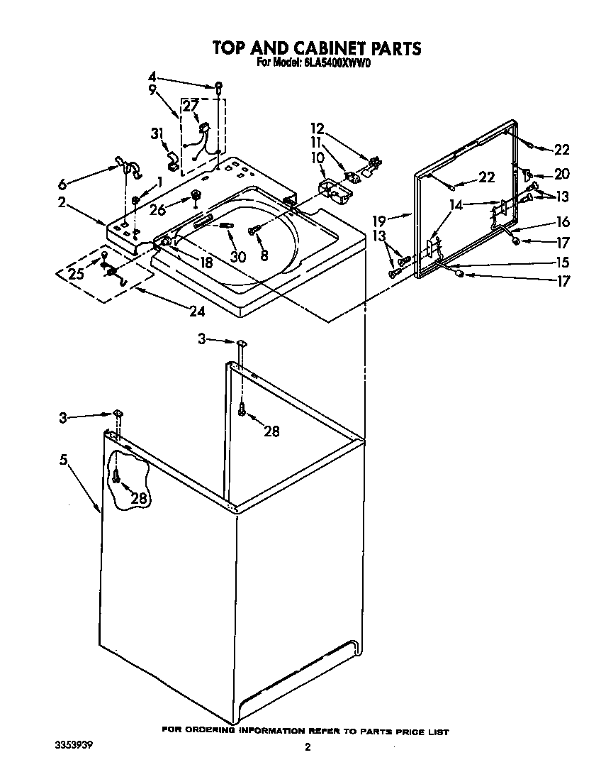 Top and cabinet