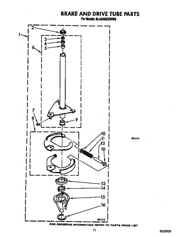 Brake and drive tube