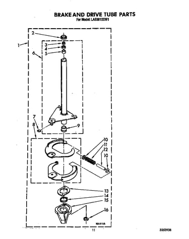Brake and drive tube
